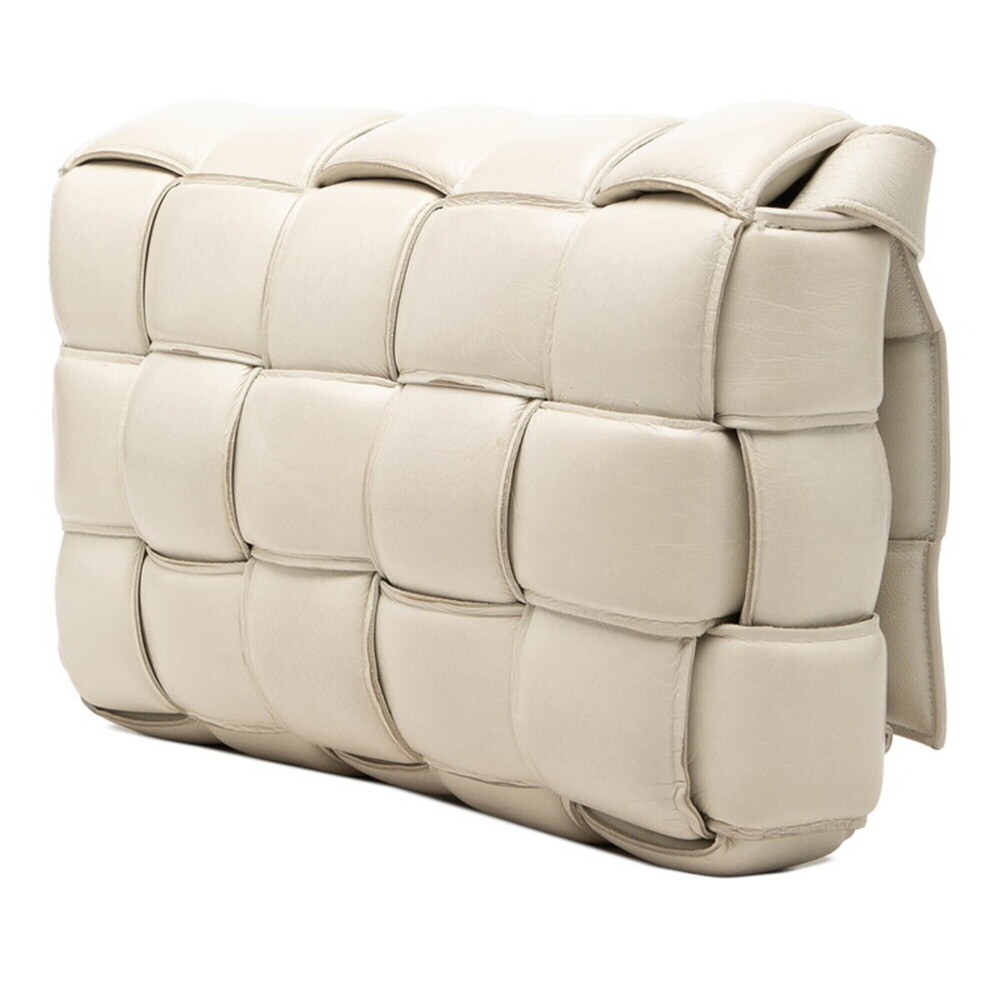 BOTTEGA VENETA White Leather Intrecciato Shoulder Bag - Picture 2 of 7